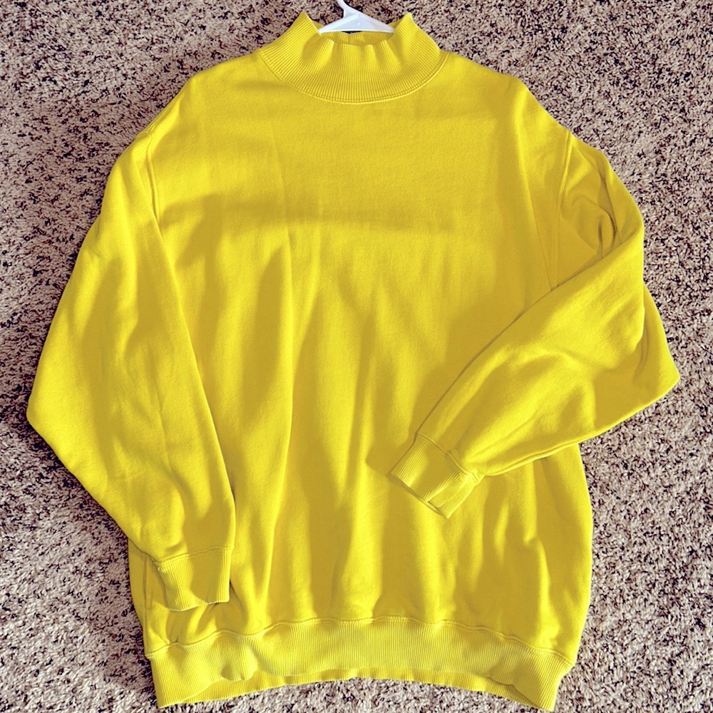 Aerie Turtleneck sweater, electric yellow, Size Large